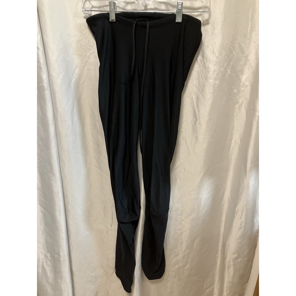 Giordana Women's Cycling Pants Black XL 5-52 Italy Drawstring Zipper Ankle‎